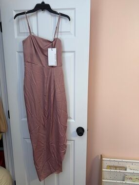 Whimsy + Row Dusty Rose Slip Midi Dress